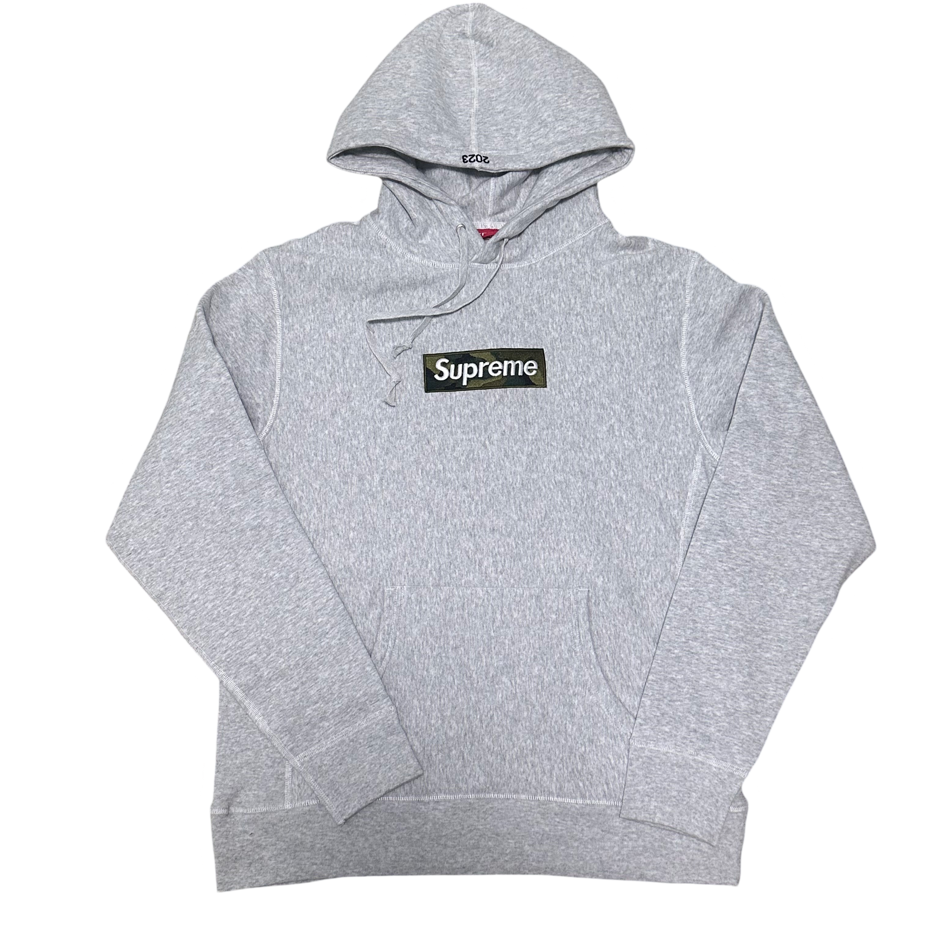 Moletom Supreme Box Logo "Ash Grey"